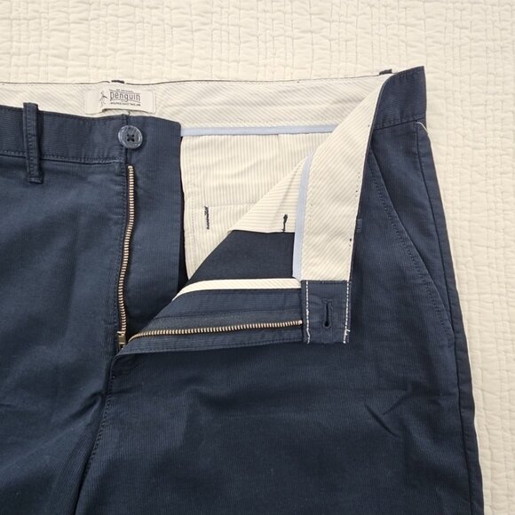 NEW Penguin by Munsingwear Shorts Men's 38 Navy Blue Slim Fit NWT 8" Inseam - Picture 10 of 13